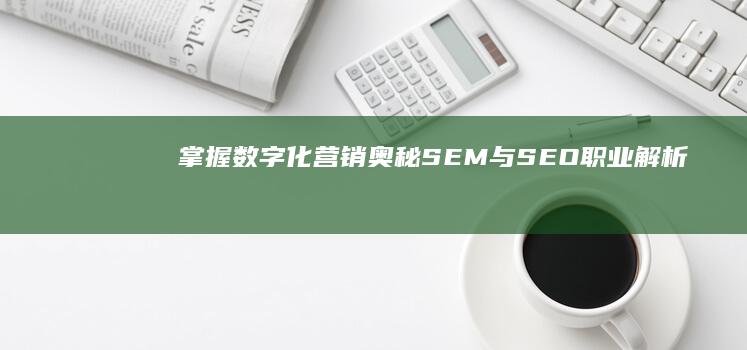 掌握数字化营销奥秘：SEM与SEO职业解析